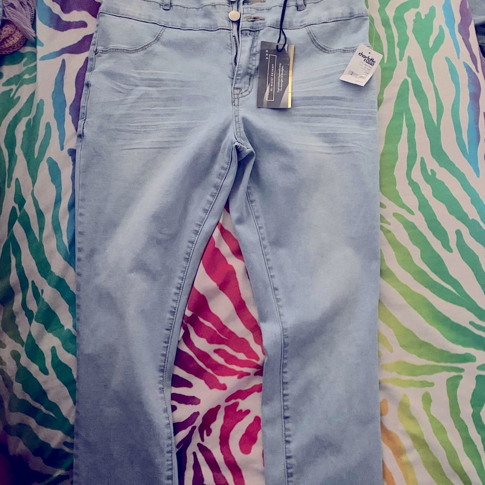 Hi waist skinny jeans